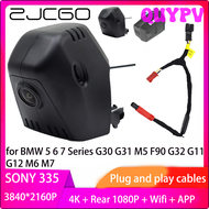 ปลั๊กแอนด์เพลย์ QUYPV ZJCGO กล้องติดรถยนต์ DVR UHD 4K 2160P เครื่องบันทึกวีดีโอสำหรับ BMW 5 6 7 Seri