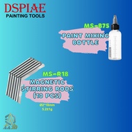 DSPIAE MS-B75 MS-R18 Paint Mixing Bottle Magnetic Stirring Rods Painting Tools Accessories