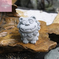 [guyumao] 2pcs Chinese Legend God Beast Statue Cute Gatekeeper God Stone Sculpture Spirit Beast Lion