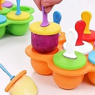 7 Cell Popsicle Mold Mini Silicone Ice Cream Molds DIY Baby Food supplement tool Fruit Shake Ice Cream Mold Homemade Moulds