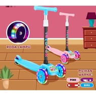 3-Wheel Children's Scooter 3-Wheel Folding Scooter/ Kickboard Scooter/ with Led Lights, Max Load 60k