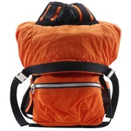 Pre-owned Bottega Veneta backpack/daypack in orange nylon. Can be worn over the shoulder or carried 