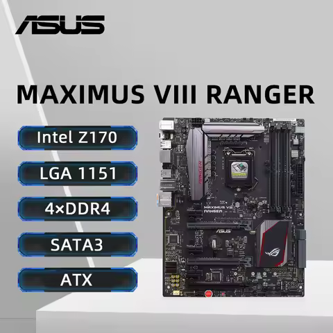 ASUS MAXIMUS VIII RANGER Motherboard Intel Z170 LGA 1151 Support i3-6300 7300 i5-6600K 7500 i7-6700 
