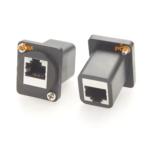 2 Pcs Ethernet GigE RJ45 Cat 6A EtherCON Feedthru Modular Panel Mount Connector Switchcraft EH Serie