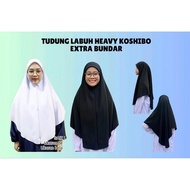 Tudung Labuh Koshibo ( Extra Bundar) Cantik HITAM dan PUTIH