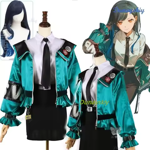 Project Sekai Shiraishi An Cosplay Fullset Outfits Coat Skirt Costume Wig Vivid BAD SQUAD new Card f