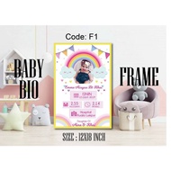 FRAME BIO BABY VIRAL ( 12 X 18 INCI )