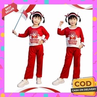 MERAH High Quality Premium Red and White Detelan Competition 17An Merdeka Indonesia Wanset Children'