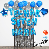 [PAKET] Dekorasi Balon Warna Warni SIMPLE TEDHAK SITEN CURTAIN Backdrop Tedak Siten