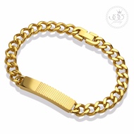 555jewelry สร้อยข้อมือผู้ชาย เลสข้อมือ ดีไซน์เรียบเท่ รุ่น MNC-BR456 (BR16) สร้อยข้อมือ สร้อยข้อมือช