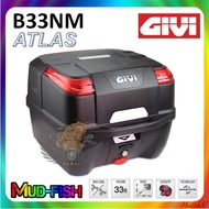 GIVI B33 B33NM ATLAS MONOLOCK TOP CASE, BOX 33L (RED)