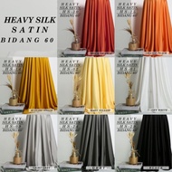 Kain Plain Heavy Dull Satin Open Meter (Bidang 60)-Off White,Grey,Dark Grey,Black,Brick Orange,Musta
