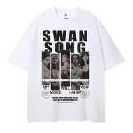 Patternmerch "swan song" Oversized T-shirt | Vintage T-SHIRT