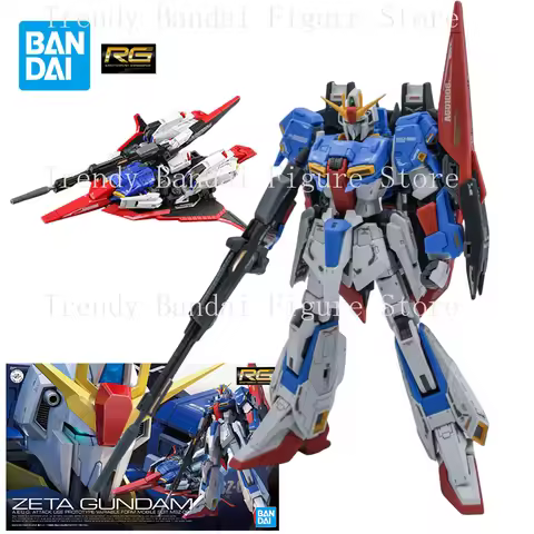 Bandai Gundam Model Kit RG 1/144 MSZ-006 Zeta Z Gundam Anime Figures Collection Gunpla Mobile Suit T