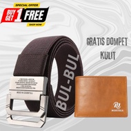AFFORDABLE CANVAS BELT + LEATHER WALLET SAVING PACKAGE,