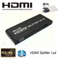Full HD 1080P 1.4V HDMI 1X4 HDMI Splitter 1 In 4 Out HDMI Video Audio Converter Support 4kx2k 3DCEC