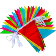 Fiesta Colorful Plastic Banderitas Waterproof Outdoor PartyDecoration Party Supply Flag Banner 3M10M