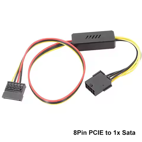 Angitu Adapter 8Pin GPU to Sata/Molex Hard Drive Cable 12V to 5V PCIE to 1x2x3x4xSATA Hard Drive Cab