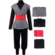 Mens Black Cosplay Costume Anime Kung Fu Suit Outfits Uniform Halloween Full Set