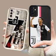 DK-57 CR7 FC Silicone Casing black and white for OPPO Realme C73 14T 2025 14 A5 C71 A5X 14X 5G 4G