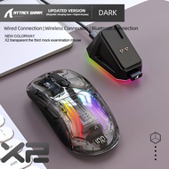 Attack Shark X2Pro Gaming Mouse Magnetic RGB PAW3395 Bluetooth Tri-mode Connection Gamer Wireless Mo