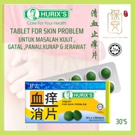 HURIX'S TABLET UNTUK KEGATALAN KULIT  / UBAT JERAWAT/PANAU/KURAP HURIX'S TABLET FOR SKIN PROBLEM 30'