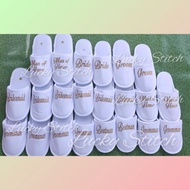 Wedding Slippers / Bridal Slippers / Groom Slippers / Bride Slippers/Indoor Slippers/Bedroom Slipper