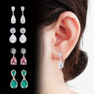 Brand new  Silver 10k 14k White Gold Pear Drop Earrings Two Moissanite Diamond Drop Earrings Stud La