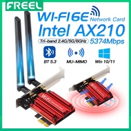 WiFi 6E Intel AX210 Tri-Band PCI-E Wireless Bluetooth 5.3 Network Card 2.4GHz/5GHz/6GHz 802.11AX AX2
