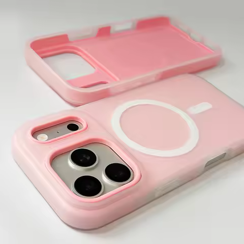 Luxury 2 IN 1 Magnetic Phone Case for iPhone 17 16 15 Pro Max For Magsafe Silicone Bumper Covers for