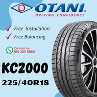2254018  225 40 18 225/40R18 225-40-18 OTANI KC2000 Car Tyre Tire TYRE THAILAND (FREE INSTALLATION)