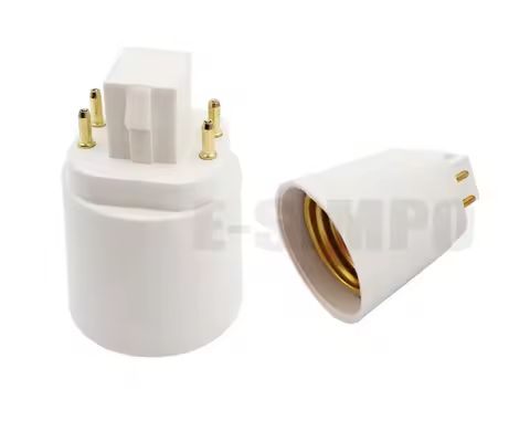 4pcs CFL 4pin GX24Q to E27 LED Lamp Holder Light Socket Bulb Base Converter G24q-1,-2, -3 to E27/e26