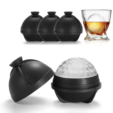 2.5in Golf Ball Shaped Silicone Ice Maker Mold Big Round Sphere Balls Shape Ice Mold Trayfor Freezer