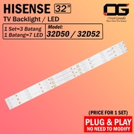 HISENSE 32'' LED TV BACKLIGHT / LAMPU TV 32D50 / 32D52 LED Backlight TV / Light Bar | Lampu LED TV