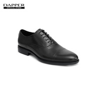 DAPPER รองเท้าหนัง แบบผูกเชือก Cap Toe Oxford สีดำ