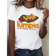 Women's Funny Lumpia (Filipino Spring Rolls) Graphic T-Shirt - "That's How It Is" Slogan & Dumpling