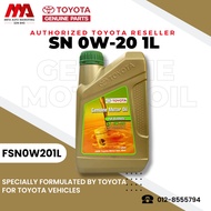TOYOTA SN 0W-20 1LITER FSN0W201L -SPECIAL FORMULATED BY TOYOTA FOR TOYOTA VEHICLES