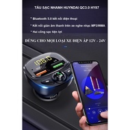 Mp3 charger for cars with two USB ports QC3.0, connecting car sound systems via FM to listen to musi