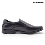 W BROWN Men's Shoes Classic Non-Laced Slip On Side Gusset - Black (WCL1760BL)