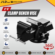 JLD Heavy Duty Bench Vise 3" / 4" / 5" / 6" Clamp Tool  Grafting Tool Set 360° Swivel Base Bench Vis
