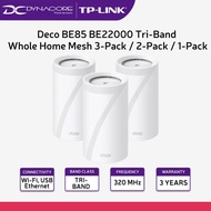 TP-Link Deco BE85 BE22000 Tri-Band Whole Home Mesh WiFi 7 System 3 / 2 / 1-Pack