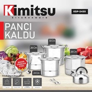 Pot Set KIMITSU Stock Pot Set 12 pcs 24-30 cm KSP 2430 Stainless Steel Stock Pot/
