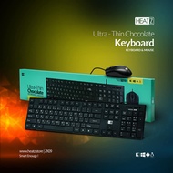 ULTRA THIN CHOCOLATE COMBO KEYBOARD WITH MOUSE - HEATZ ZK09