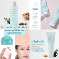 เหมาะสำหรับคนเป็นสิว💦✅โทนเนอร์-โฟมล้างหน้า สำหรับผิวแพ้ง🇰🇷   Innisfree Bija Trouble Skin / Foam