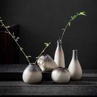 禪意粗陶花瓶陶瓷客廳日式茶具裝飾擺件水培花盆器皿創意綠蘿花器