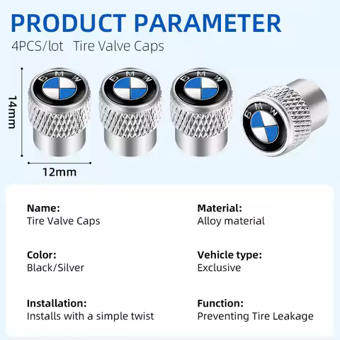 4PCS/Set Lightweight Portable Metal Aluminum Alloy Car Tire Valve Cap Wheel Stem Rim Protector For B