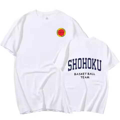Sakuragi Hanamichi Print T Shirt Japanese Anime Slam Dunk Shohoku Basket Ball Team T Shirt Cosplay U