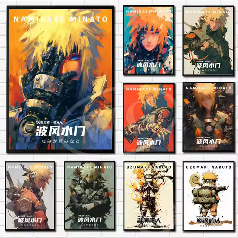 Naruto HD Poster Prevalent AI Anime Character Canvas Painting for Modern Home Decoration Aesthetic G