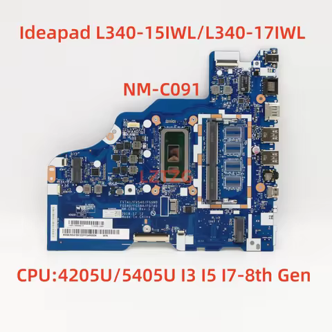 Motherboard For Lenovo ideapad L340-15IWL/L340-17IWL NM-C091 Laptop Mainboard CPU 4205U/5405U I3 I5 