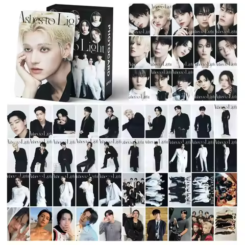55pcsSet Kpop ATEEZ Japan 2nd Full Album Ashes to Light lomo Cards GOLDEN HOUR Part 3 PhotoCards for